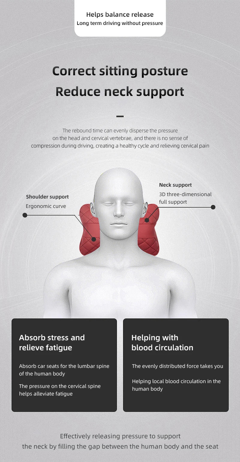 Car Seat Neck Pillow Headrest Lumbar Waist Support Cushion For DS SPIRIT DS3 DS4 DS5 5LS DS6 DS7 DS9 WILD RUBIS E-Tense DIVINEDS
