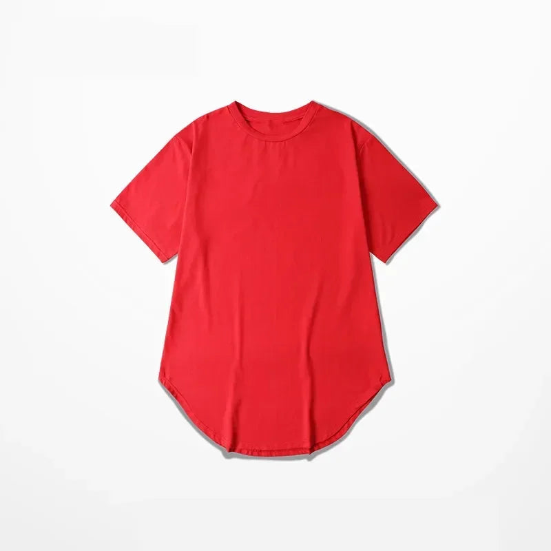 2026 MRMT High Street Arc Hem Mens T Shirt High Quality Cotton Men T-Shirt Lengthened Over Size Man Tops Tees For Male Tshirt