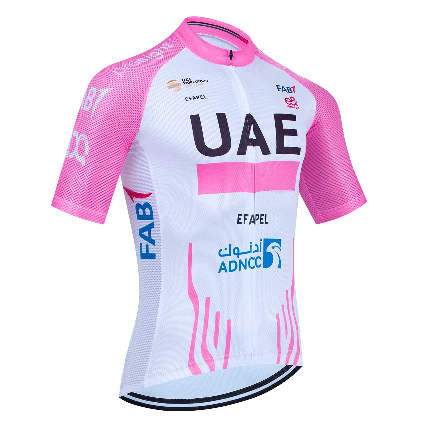 New 2025 PINK YELLOW Cycling Jersey UAE TEAM Bike Jersey Shorts Set Ropa Ciclismo Men Women Summer Pro Bicycle Maillot Clothing