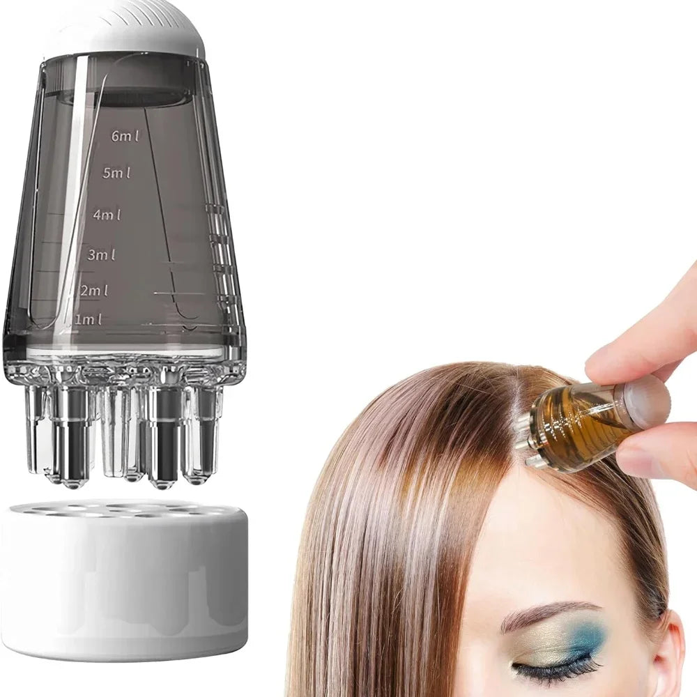 6ml Mini Head Massager Roller Ball Brush Scalp Applicator for Hair Growth Essential Oil Medicine Liquid Massage Comb