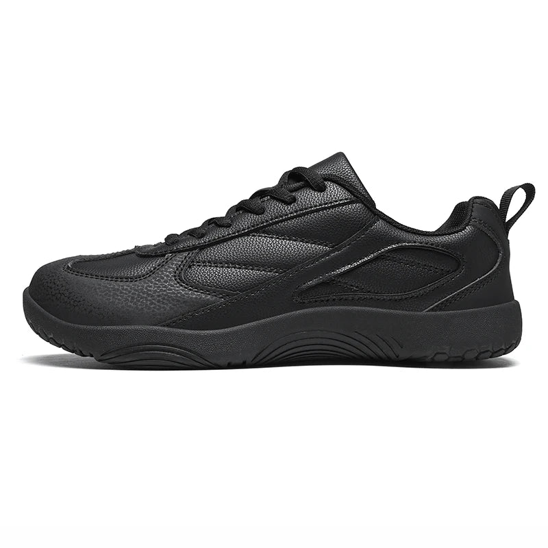 Men's Sports Shoes New Low Heel Round Toe Flat Heel Leather Surface Breathable and Comfortable Lace-up Couple's Style