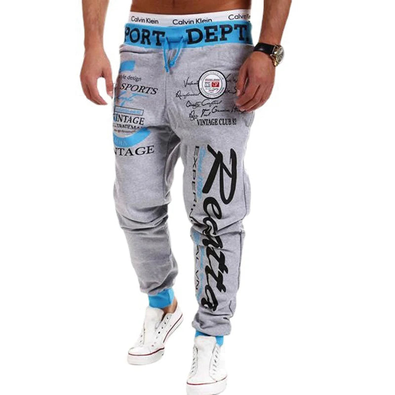 Men'S New Fashion Hip Hop Casual Jogging Pants Letter Print Sport Gym Fitness Slim Fit Baggy Trousers  Sweatpants Autumn Winter