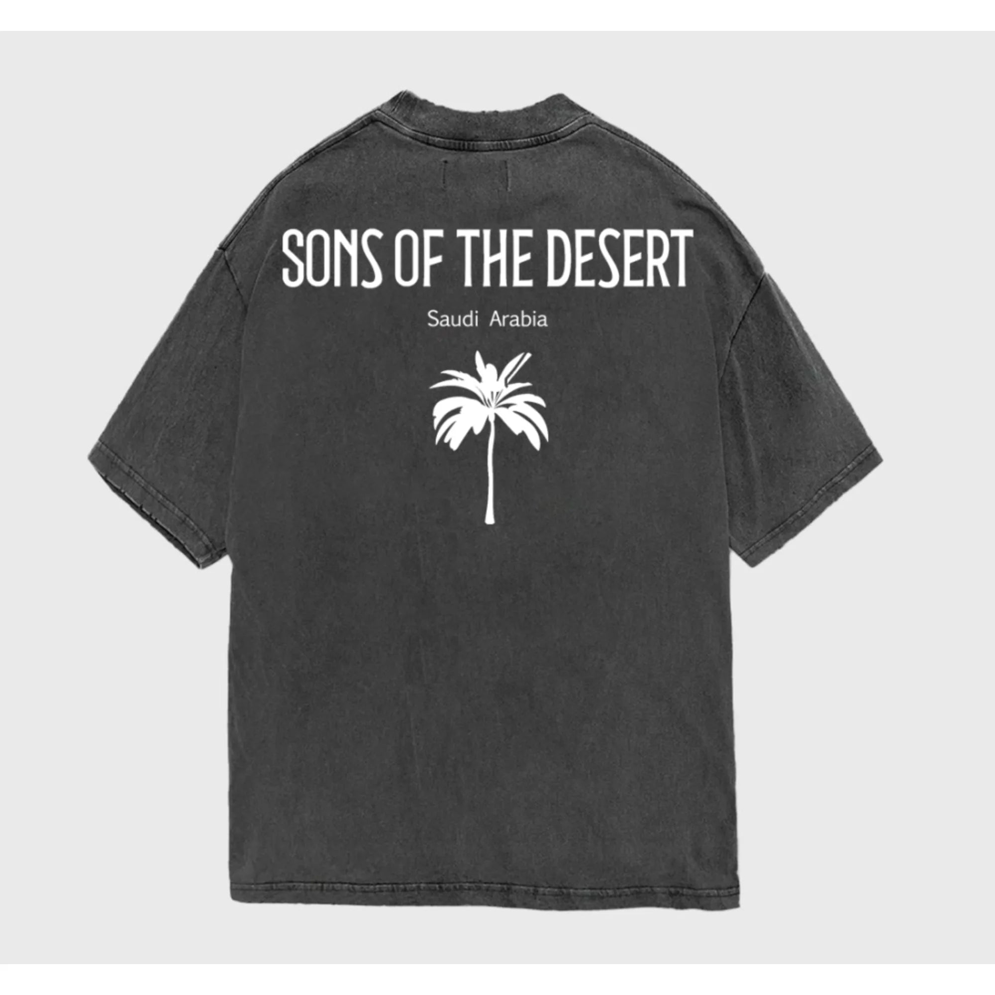 Saudi Arabia Summer Short Sleeve National Day Men's Short Sleeve Cotton Washed Crew Neck Short Sleeve Loose Casual Sports Top