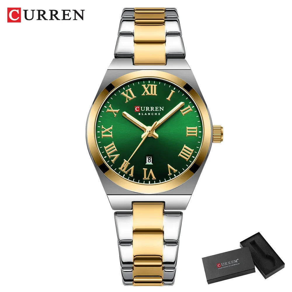 Women Small Face Watch,Stainless Steel Watch Women,Womens Watch with Calendar,Lady Analog Quartz Watch,Ladies Waterproof Watch