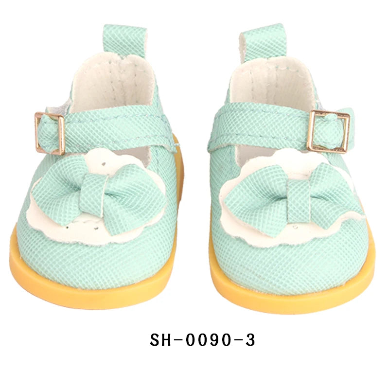 5.5cm Lovely Bow Doll Shoes For 14 Inch American& EXO Doll 1/6 New Mini Shoes Boots Accessories For 32-33 Russia DIY Doll,Nancy