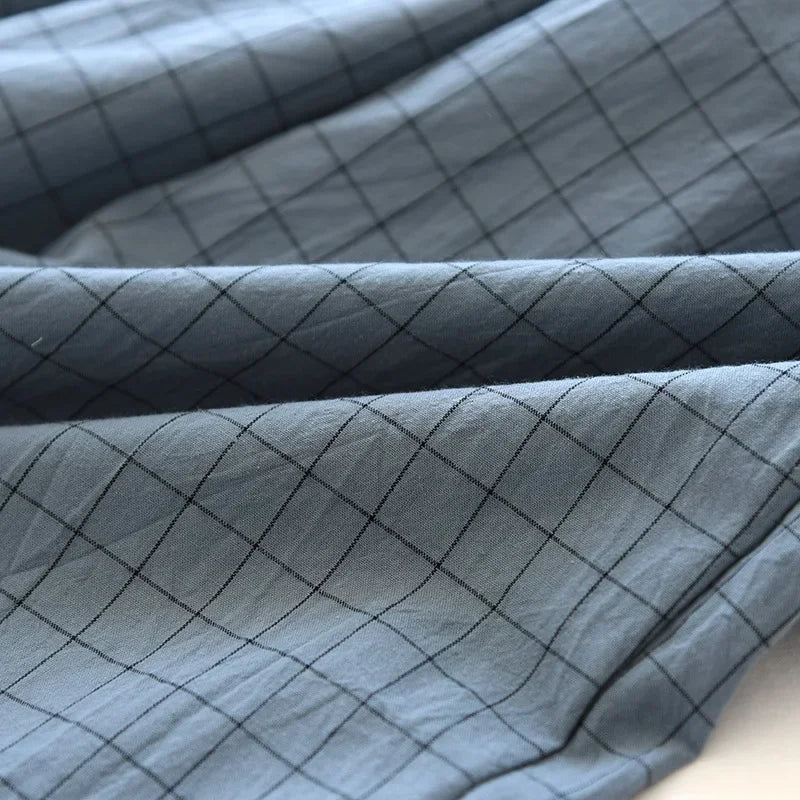 Men Pajama Pants Plaid Design Cotton Pajamas Long Trouser Spring Summer Male Thin Loose Sleep Bottoms Men Sleep Pants Plus Size