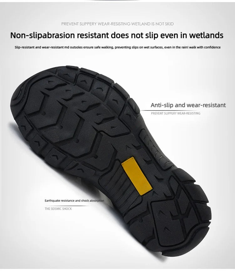 Fashion Men's Casual Mesh Outdoor Beach Sandals Light Breathable Shoe for Men Anti-slip Waterproof Sandal Man Comfortable Shoes