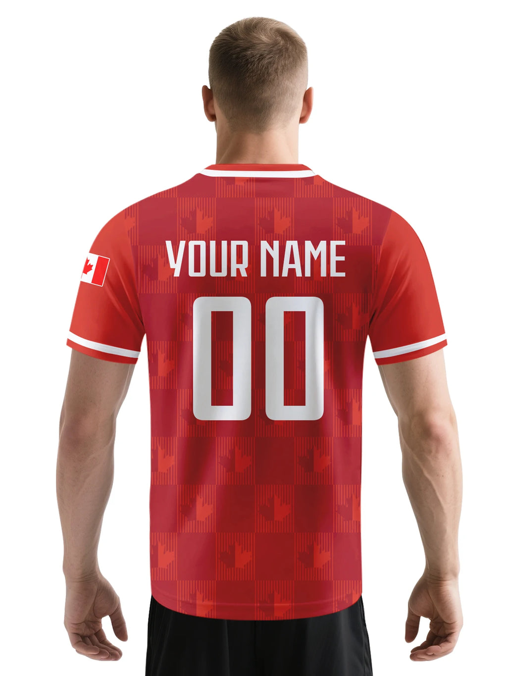 Custom Canada Soccer Jersey Personalized with Name Number Breathable V-neck Football Team Shirt for Men Youth Women