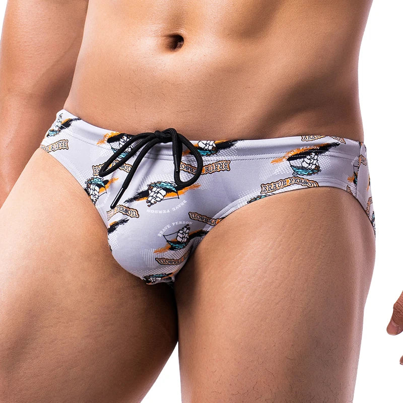 New Board Shorts Swimsuit Sexy Swimwear Men Briefs Swimming Trunks for Bathing Suit Men Beachwear