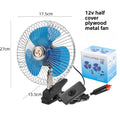 12/24V Car Fan Truck Vehicle Clip On Fan Air Circulator Ventilator Portable Mini Fan Low Noise Strong Wind Car Air Conditioning