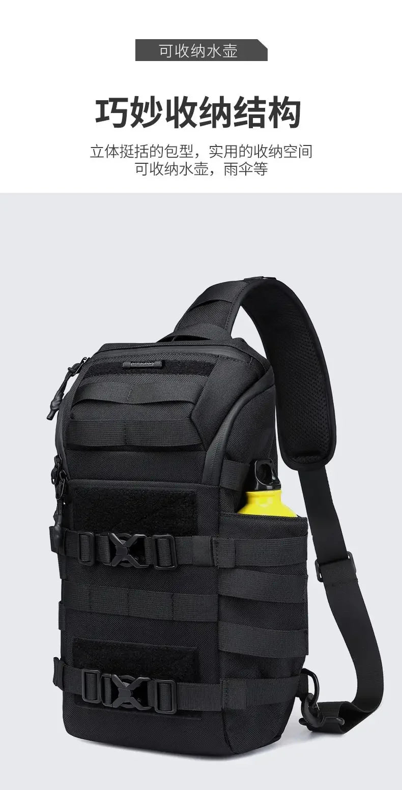 OZUKO Bicycle Bag   Crossbody Bag Camping Riding Travel Rucksack Molle Tactical Bags Hiking Cycling Outdoor