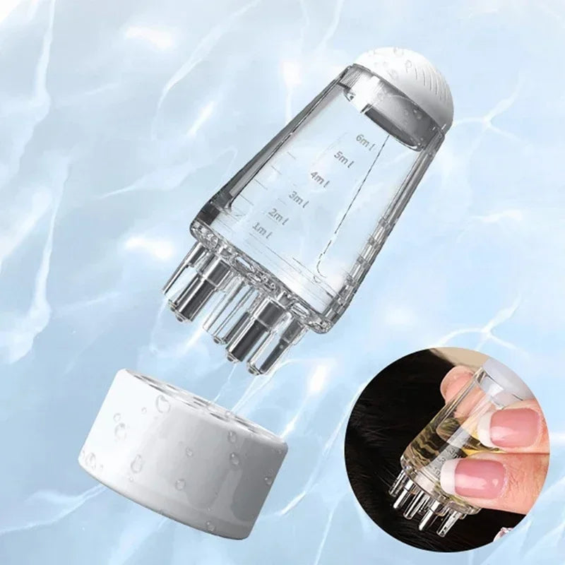 6ml Mini Head Massager Roller Ball Brush Scalp Applicator for Hair Growth Essential Oil Medicine Liquid Massage Comb