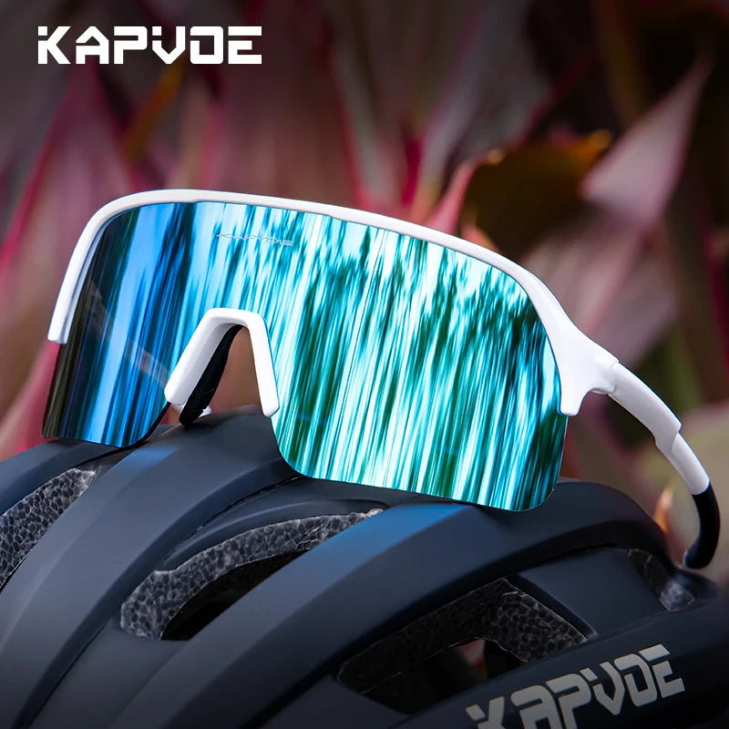 KAPVOE New Photochromic Hiking Eyewear Sunglasses Man Cycling Glasses Driving Bicycle Women MTB Bike Outdoor Sport UV400 Goggles