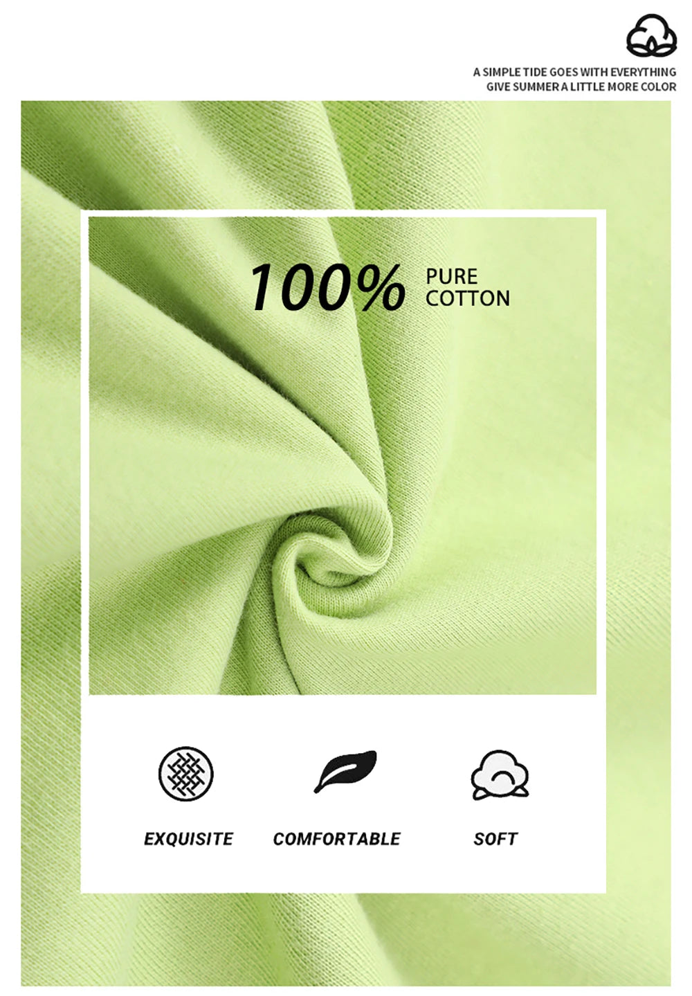 Solid Beach Summer T-Shirt For Man 21 Color S-3XL Cotton Short Sleeve All-Match Basics Street Streetwear Soft Breathable Clothes