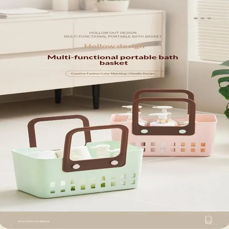 Home Bathroom Shower Basket Hand-Held Shower Basket Bathroom Shower Supplies Storage Basket