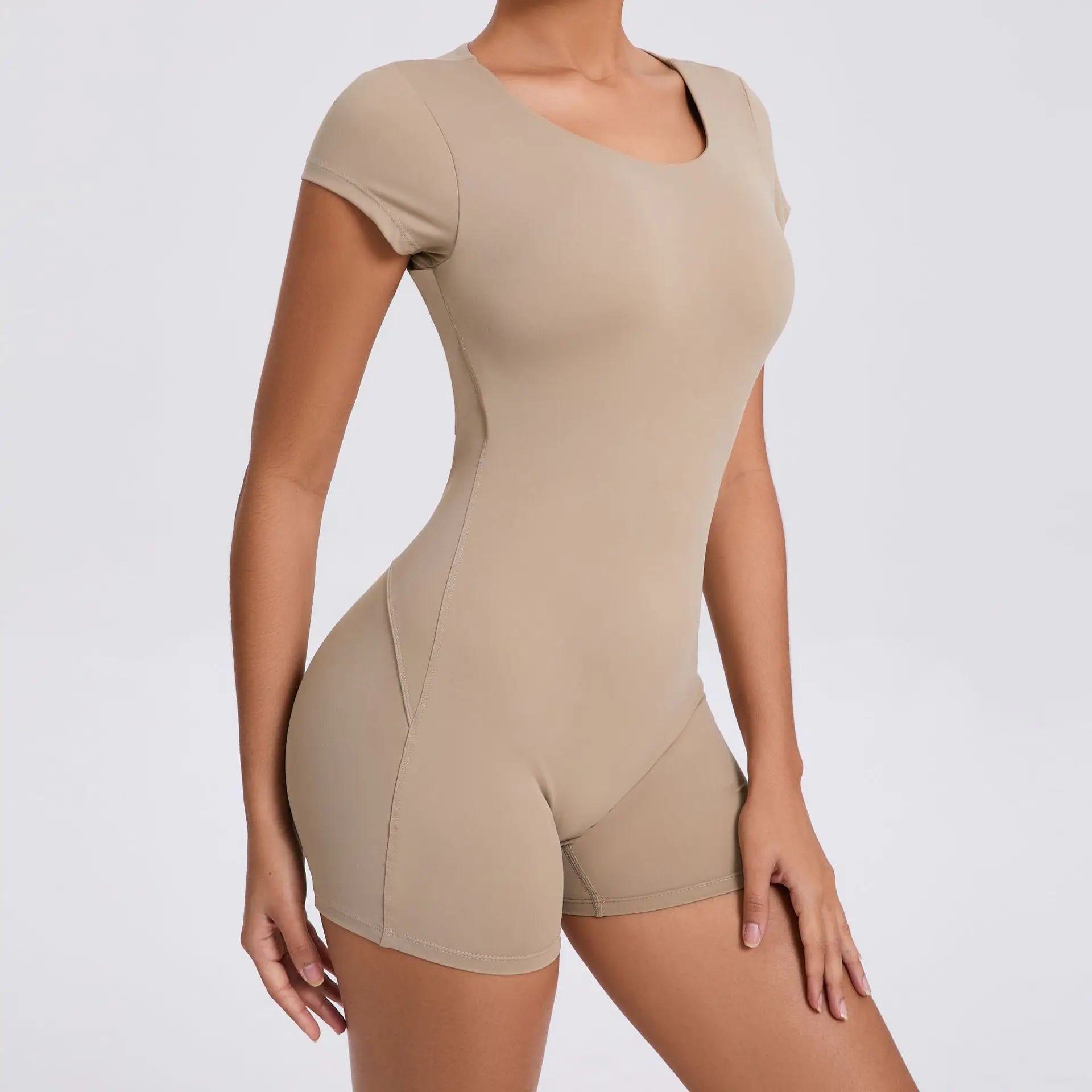 New Yoga shorts Jumpsuit OPEN BACK TEE BODYSUIT Tight Fitting Hip Lifting Exercise Fitness Clothing Breathable Cycling Jersey