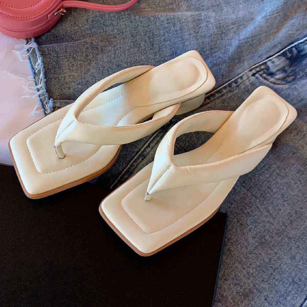 Women's flip-dlop slides sheepskin soft comfortable casual female outdoor beach holidays sandals summer shoes for women slippers