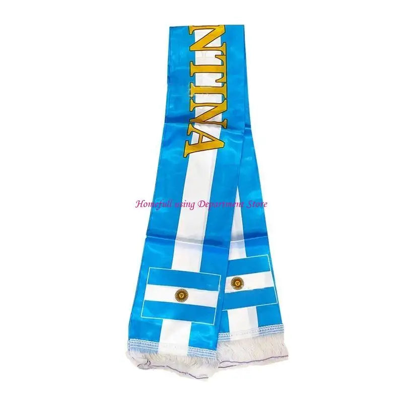 Football Scarf Double-sided Printed Soccer Fan Scarf 15 Countries 5.11x51.18In
