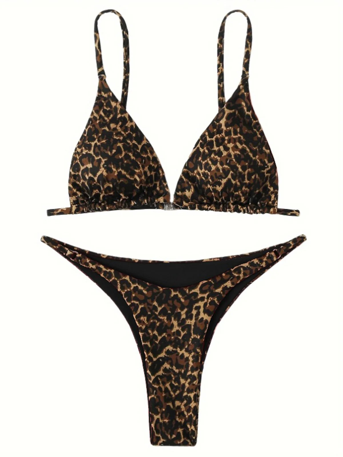 XS - L Sexy Leopard Brazilian Bikini Swimsuit Female Swimwear Women Two-pieces Bikini set Bather Bathing Suit Swim Wear V1149