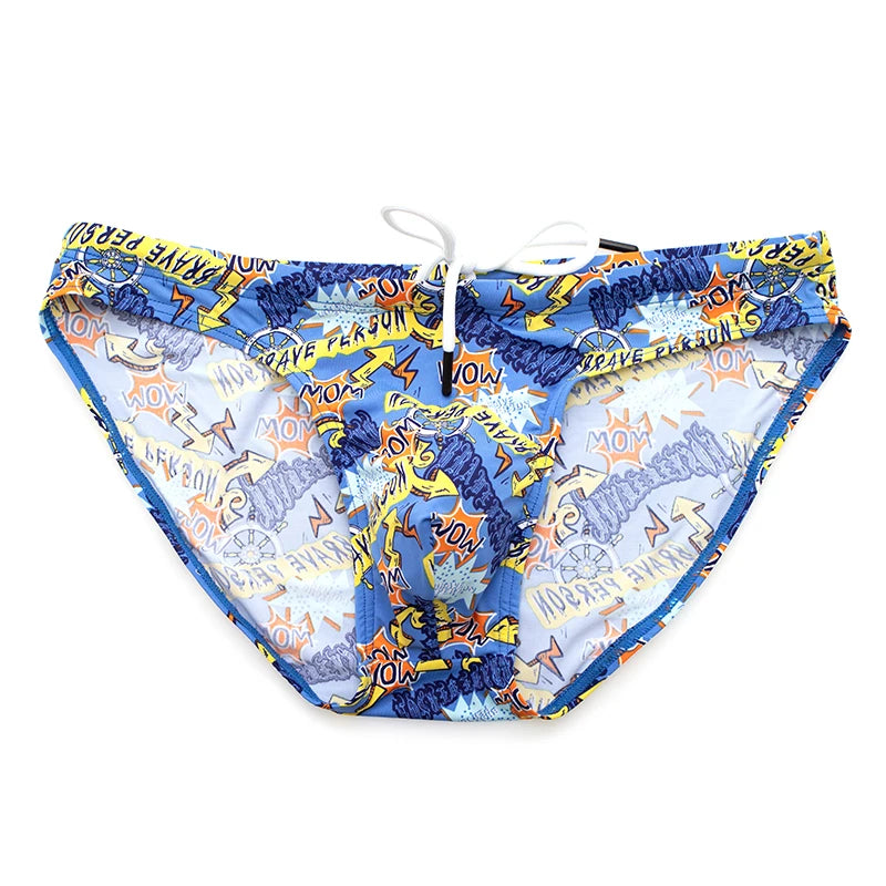 New Board Shorts Swimsuit Sexy Swimwear Men Briefs Swimming Trunks for Bathing Suit Men Beachwear