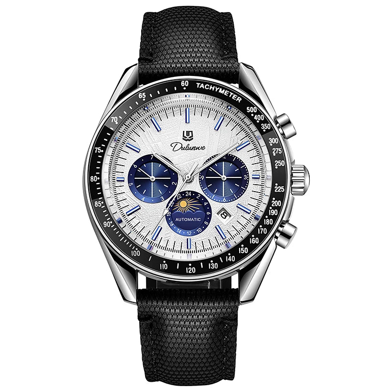 Automatic Watch for Men Stainless Steel Luminous Waterproof Moon Phase Man Watches Luxury Men's Mechanical Wristwatch