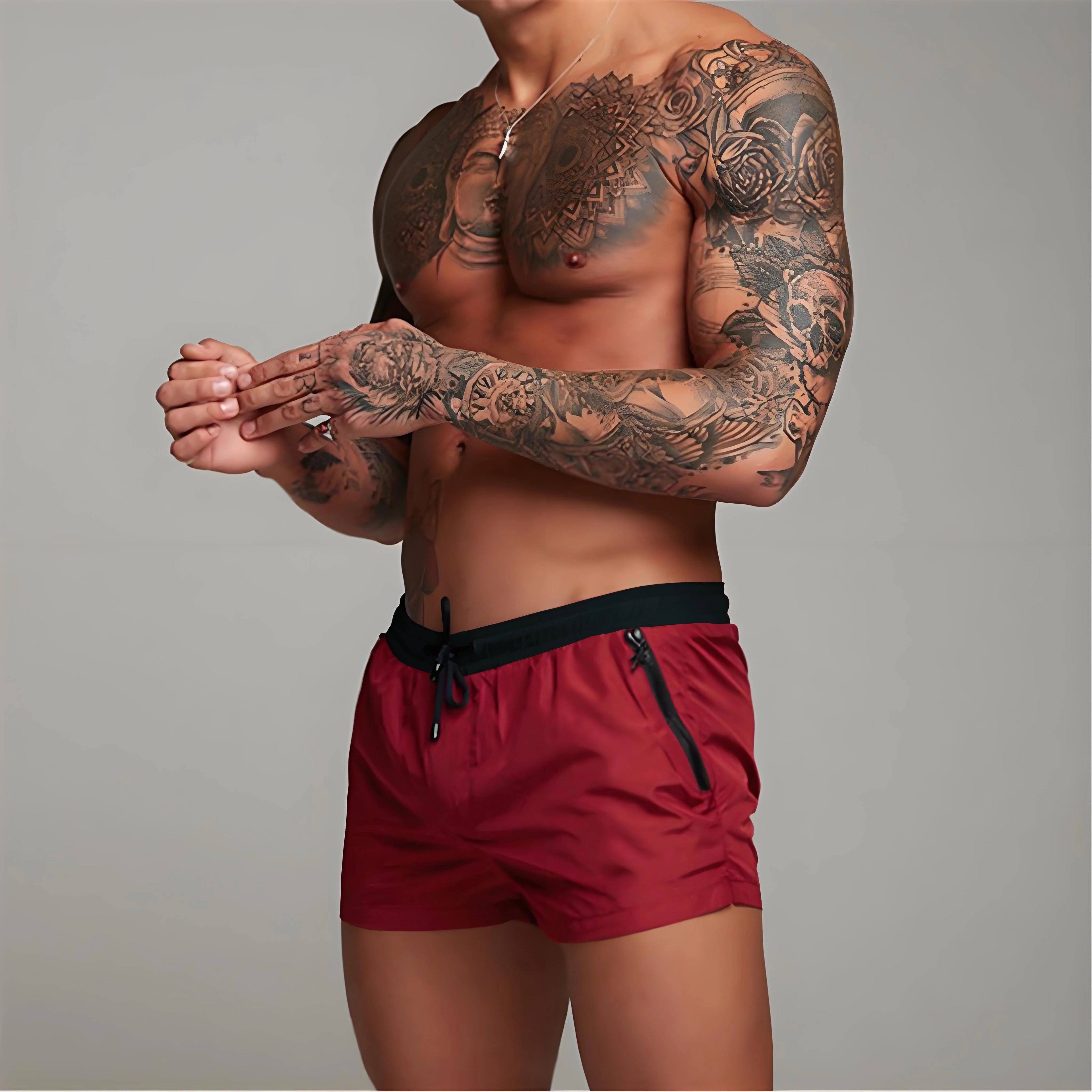 Mens Swim Short Swimwear Board Beach Shorts Quick Dry Men De Bain Homme Man Swimsuit Swim Trunks Bathing Beach Wear Surf Boxer