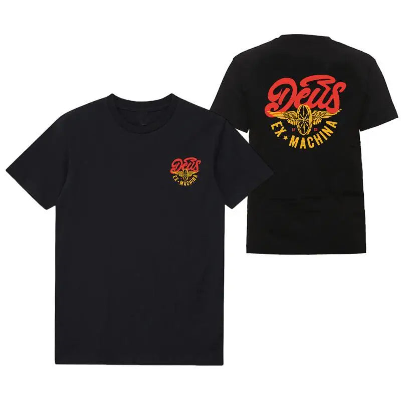 DEUS EX MACHINA Men Clothing T-Shirts Fashion tide Short Sleeve Streetwear MX Summer Round Neck Tees Man Sport Sportwear Vintage