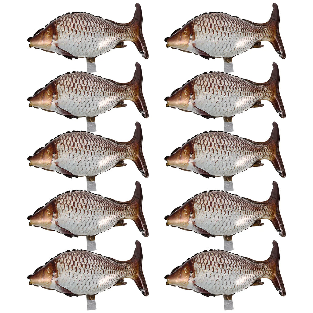 6 Pcs Carp Fish Balloons Decorative Crucian Balloon Foil Balloons Marine Decorations Party Supplies Shark Toys