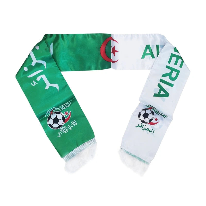 Football Scarf Double-sided Printed Soccer Fan Scarf 15 Countries 5.11x51.18In