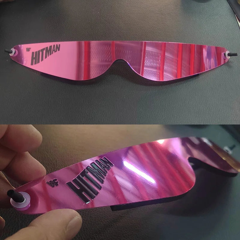 Licensed Vintage Bret Hart Hitman Hart Wrap Around Shades Sunglasses  New Motorcycle glasses