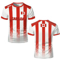 2026 New Canada Flag Printed Men's Football Jersey Breathable Outdoor Sports Training Tee Breathable Men's Women's Casual Top
