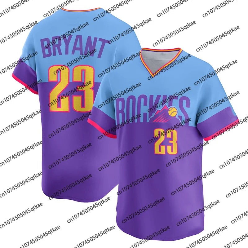 Tovar Colorado Rockies No.14 Football Jersey Fashion V-neck Tshirt Summer Oversized Breathable Sport Training Uniform Soccer Tee