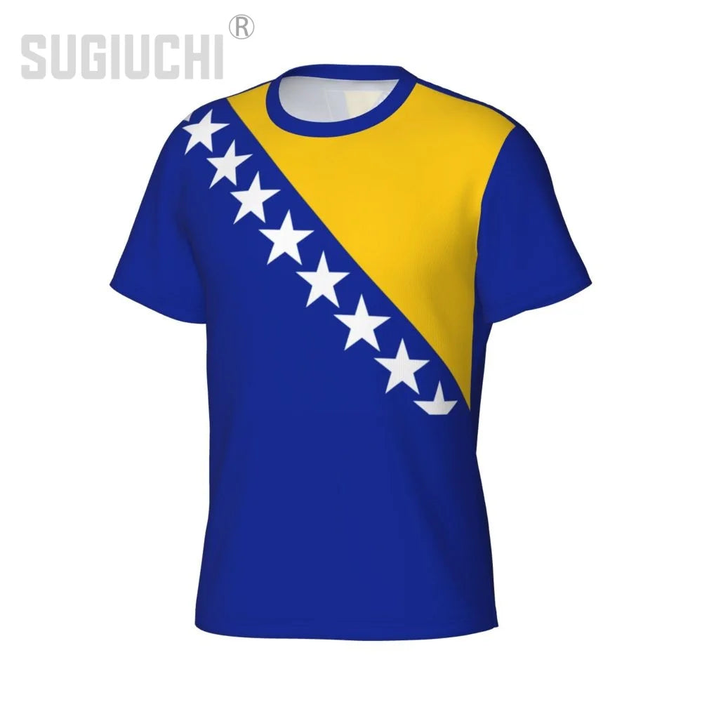 Tight Sports T-shirt Bosnia And Herzegovina Flag 3D For Men Women Tees jersey Clothes Soccer Football Fans Patriotic T shirt