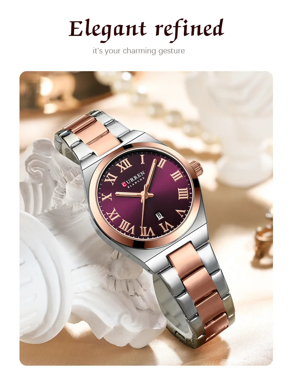 Women Small Face Watch,Stainless Steel Watch Women,Womens Watch with Calendar,Lady Analog Quartz Watch,Ladies Waterproof Watch