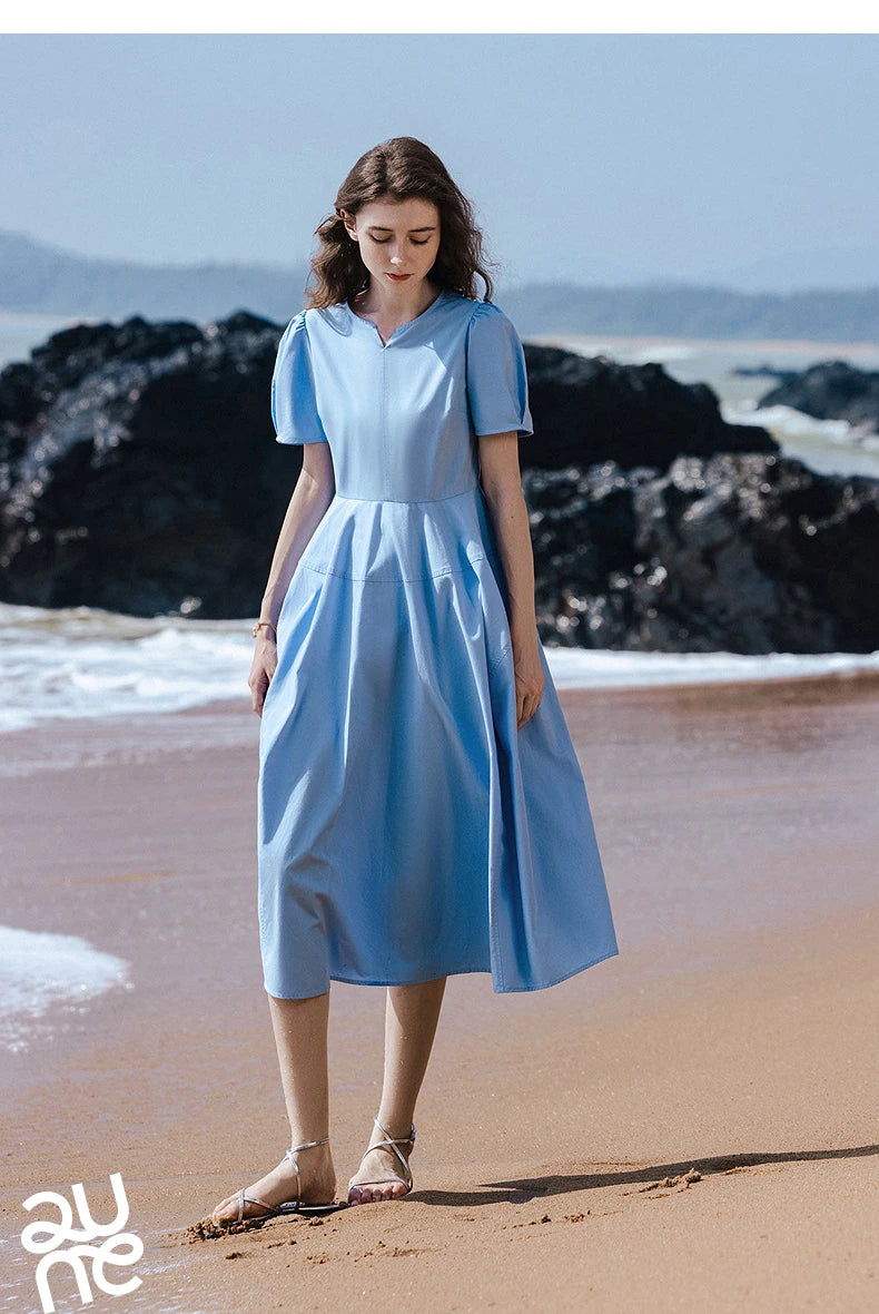 TOYOUTH Women Dress 2025 Summer New Elegant Dress 8529009