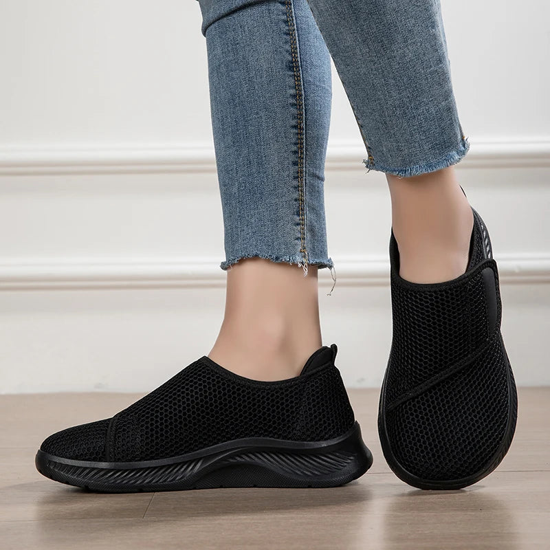 Wide Toe Box Walking Shoes Elderly Men Women Comfort Diabetic Shoes Swollen Foot Orthopedic Sneakers Thumb Eversion Pain Relif