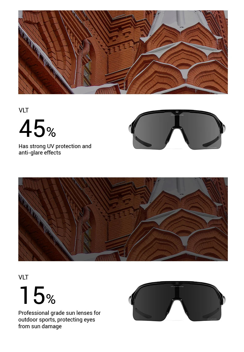 KAPVOE New Photochromic Hiking Eyewear Sunglasses Man Cycling Glasses Driving Bicycle Women MTB Bike Outdoor Sport UV400 Goggles