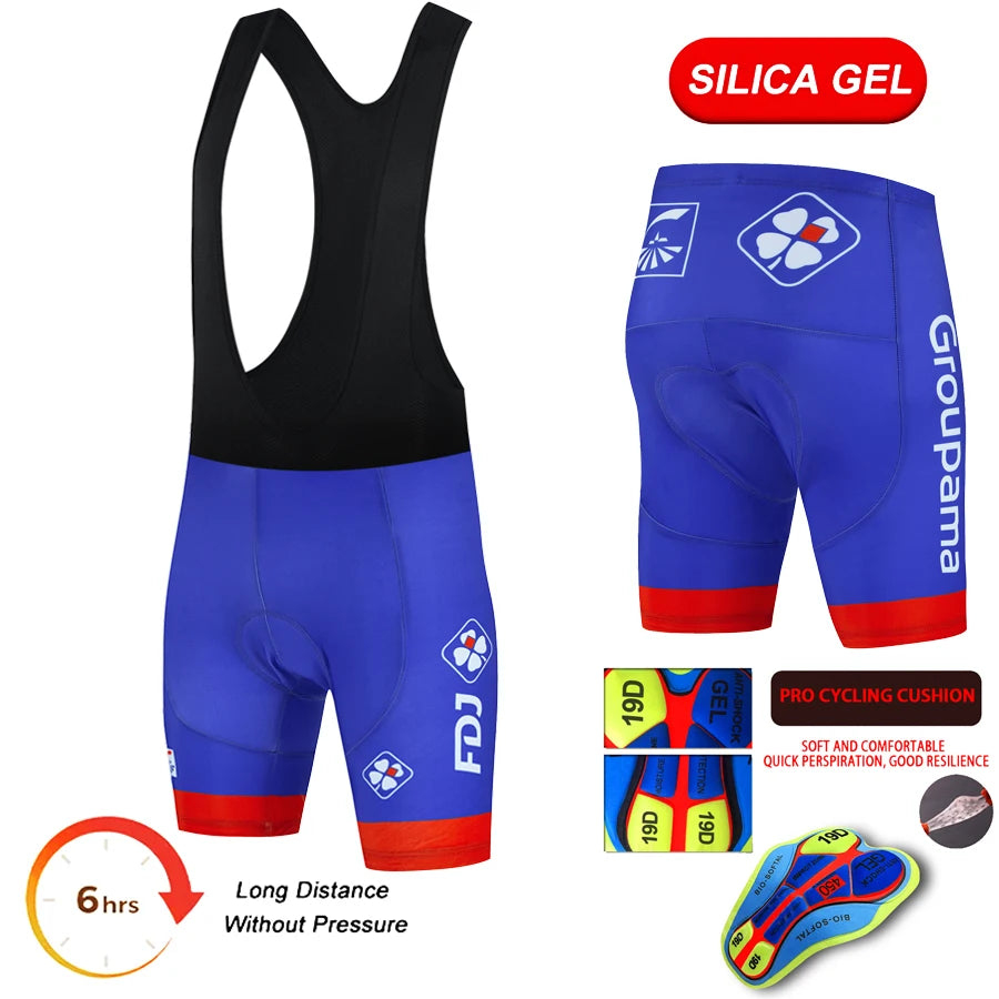 2026 FDJ Shockproof Summer Cycling Shorts 19D Gel Pad Cycling Short Pants Mountain Bike Shorts Cycling Clothing Bicycle Clothes