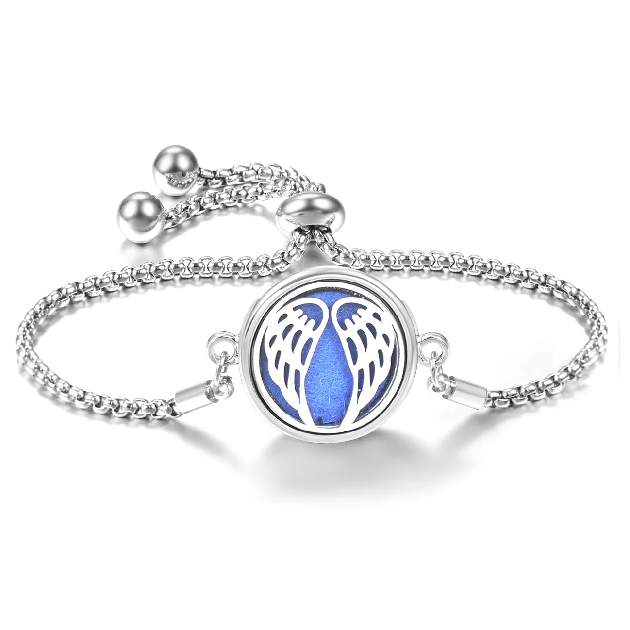 Trendy 20mm Butterfly Insert Pad Aromatherapy Bracelet Stainless Steel Women Essential Oil Diffuser Bangle Support Custom Logo