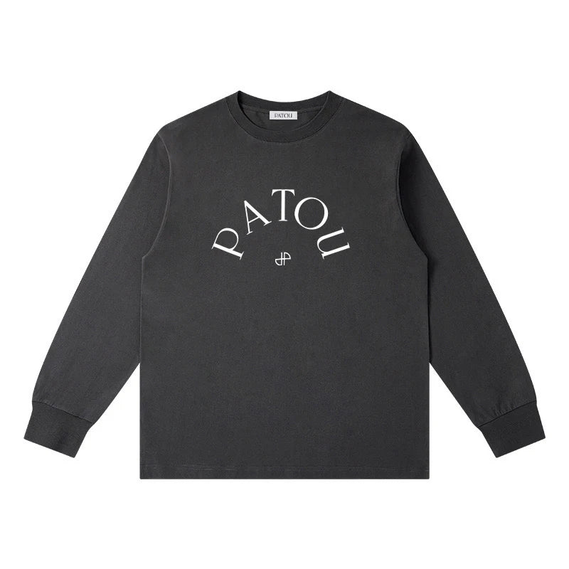 Exported to Japan Japan Style Luxury brand Cotton letter Printed Couple Tees Summer Harajuku Men/Women Loose Long sleeve Tees