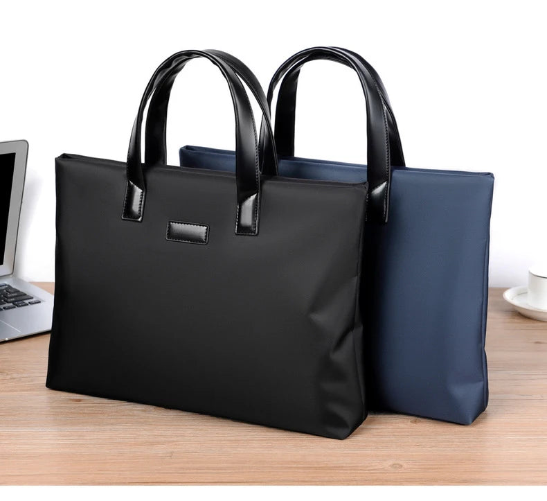 2026 Briefcase Fashionable Handbag Large Capacity Business Briefcase Waterproof Document Bag Men's Business Travel Big Handbag