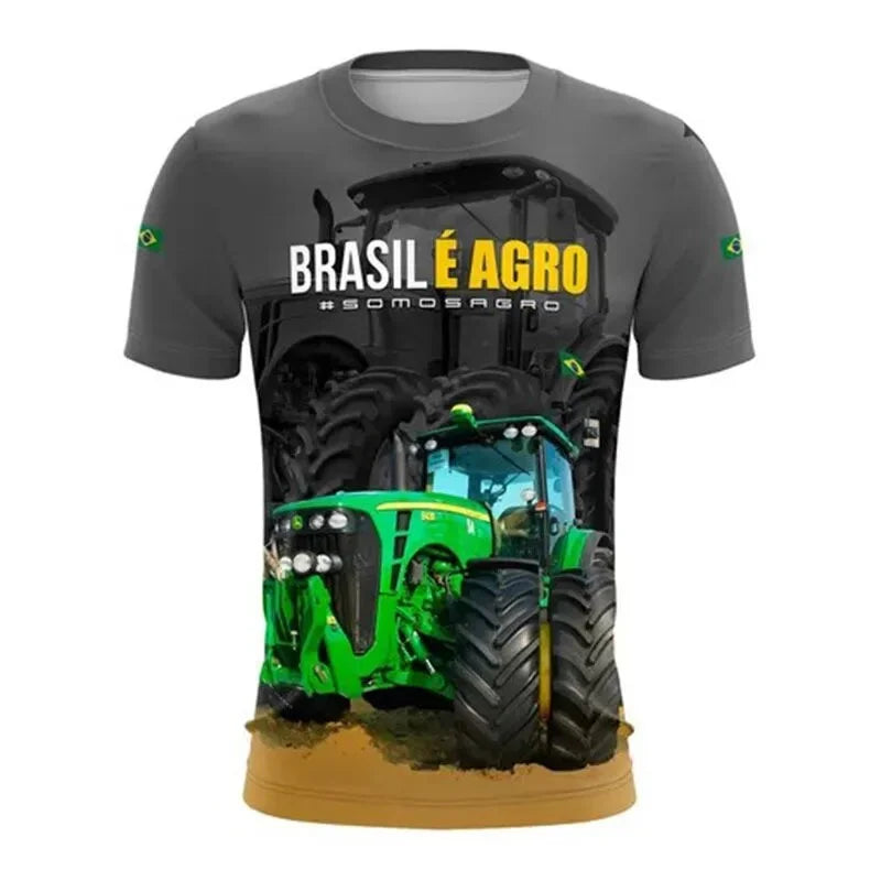 Brazil Flag Graphic T Shirt for Men Clothing 3D Print Brasil Football T-Shirt Gym Fitness Streetwear Tops Soccer Club Tee Shirts