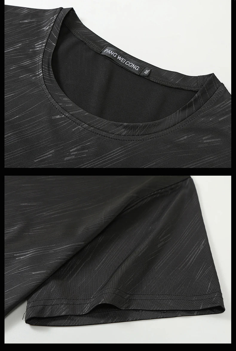 12XL 10XL Plus Size T-shirt Men Summer Cool Short Sleeve T Shirts Big Size Tops Tees Male Casual Stretch Tshirt 12XL