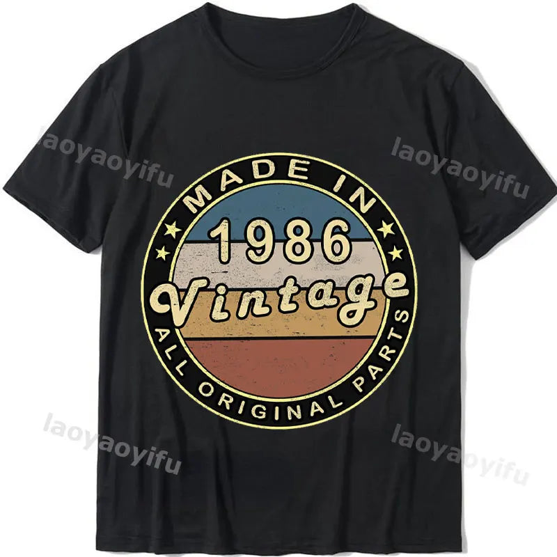 2024 Unisex Summer Tops Tshirt Vintage 1984 Classics Tshire Streetwear Printed T-shirt Top  Retro Style Tshirt
