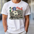 Soccer 2026 Shirts for Women Men USA Shorts Sleeve T-Shirt Football Themed Graphic Tee Top USA Canada Mexico Flags Jersey Gifts