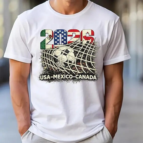 Soccer 2026 Shirts for Women Men USA Shorts Sleeve T-Shirt Football Themed Graphic Tee Top USA Canada Mexico Flags Jersey Gifts