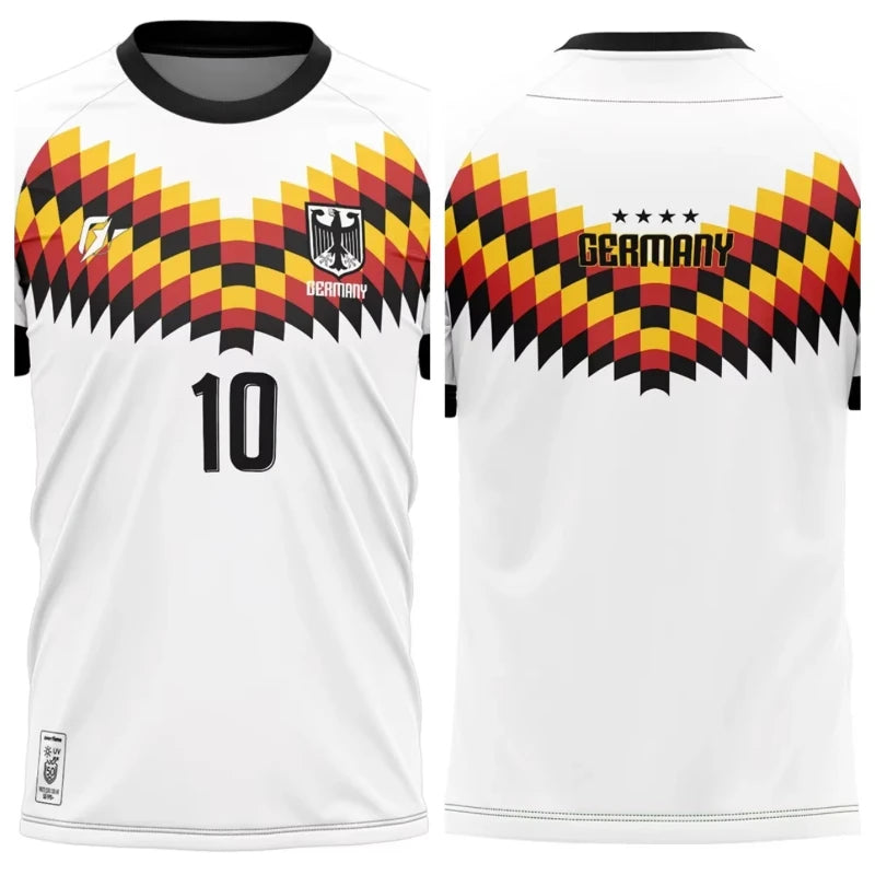 Germany Soccer Jersey Fans Sport Men Short Sleeve Children Adults Parent Child Kid Quick Dry Tshirt Women T Shirt Tee