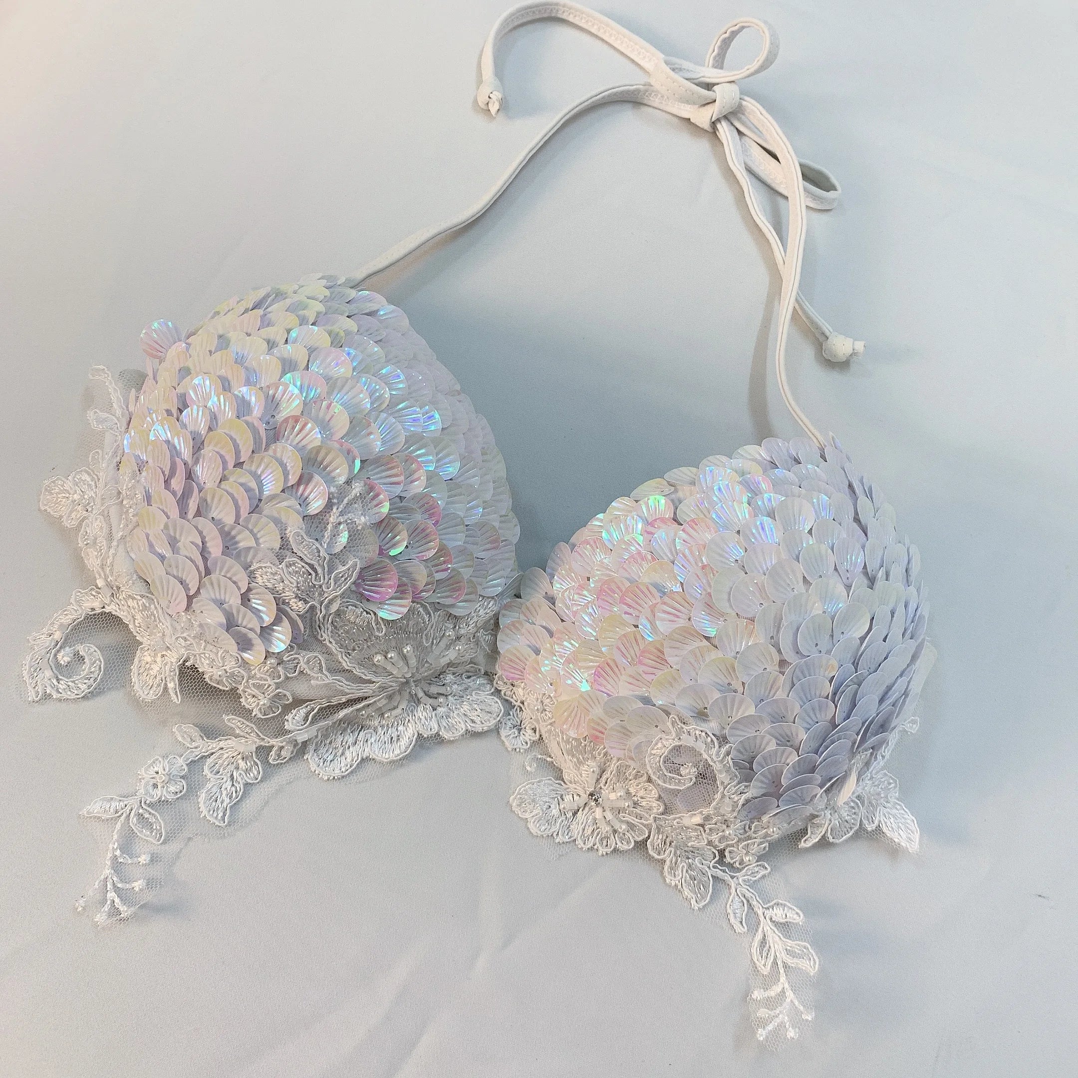 RM Mermaid Sequin Corset Bikini Swimsuit Free Diving Performance Oceanarium Electro Festival Bra Bar Cos Costumes