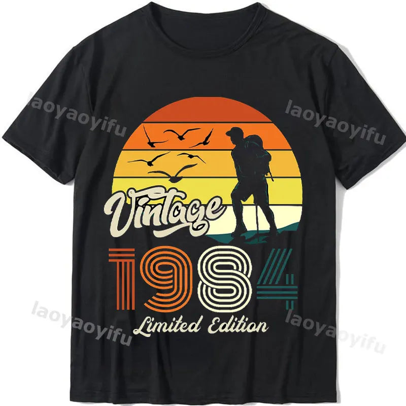 2024 Unisex Summer Tops Tshirt Vintage 1984 Classics Tshire Streetwear Printed T-shirt Top  Retro Style Tshirt