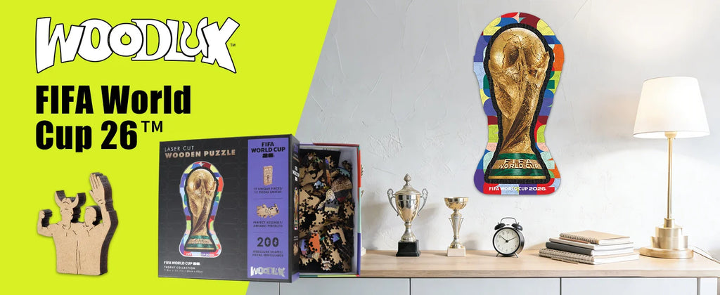 FIFA World Cup Pop Art Theme Wooden Puzzle for Adults Fans Collection Irregular Jigsaw Recreational Toys Sports Enthusiasts Gift